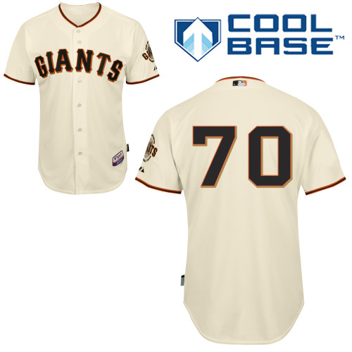 George Kontos #70 MLB Jersey-San Francisco Giants Men's Authentic Home White Cool Base Baseball Jersey